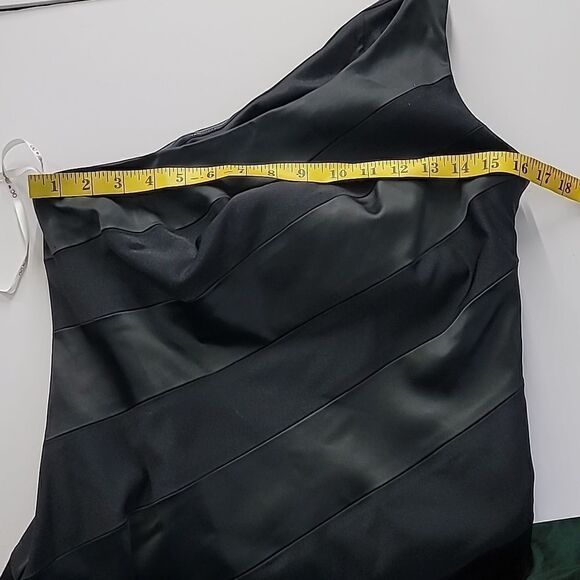 Oleg Cassini One Shoulder Body Con Bandage Y2k Dress - Picture 7 of 9